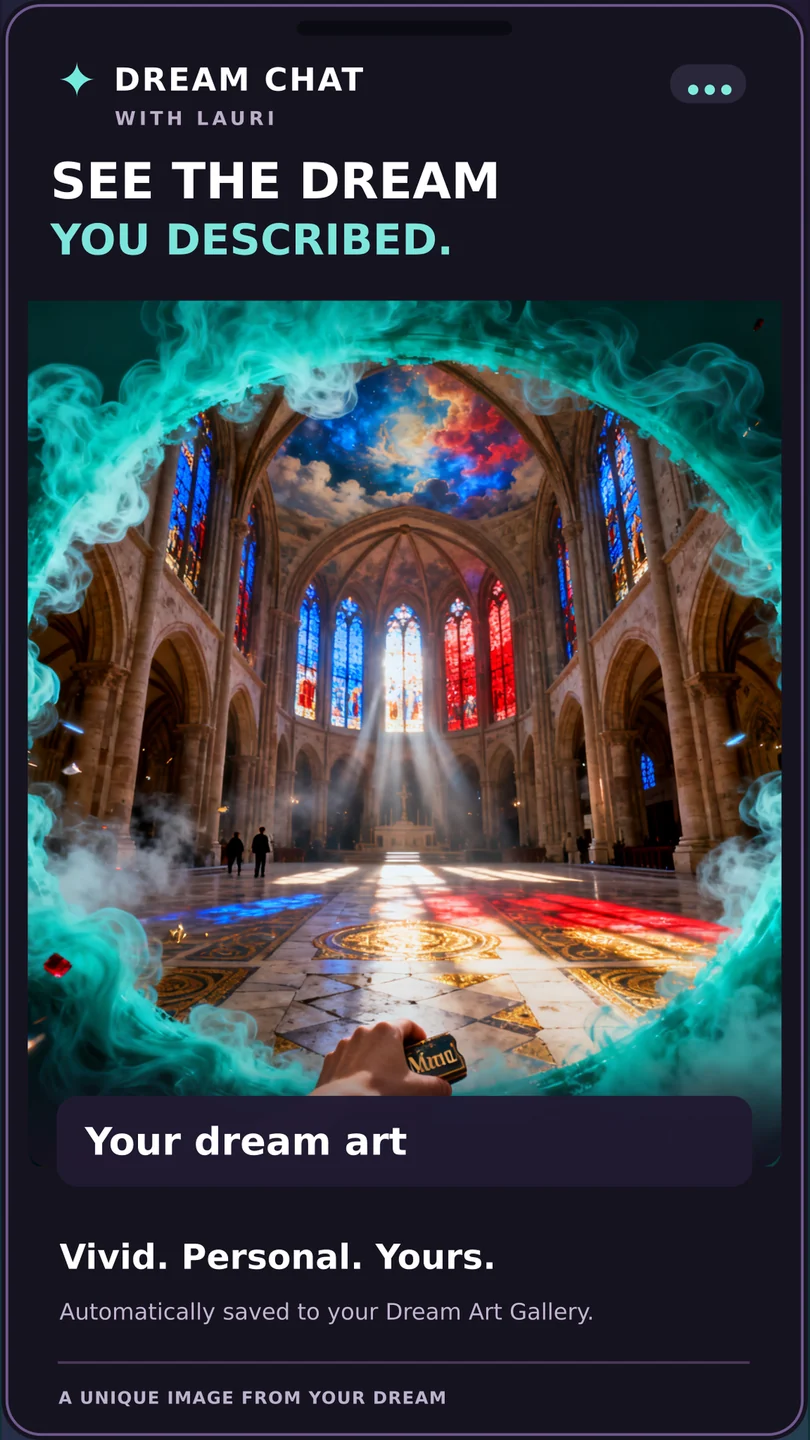 Dream Art showing a vivid church scene