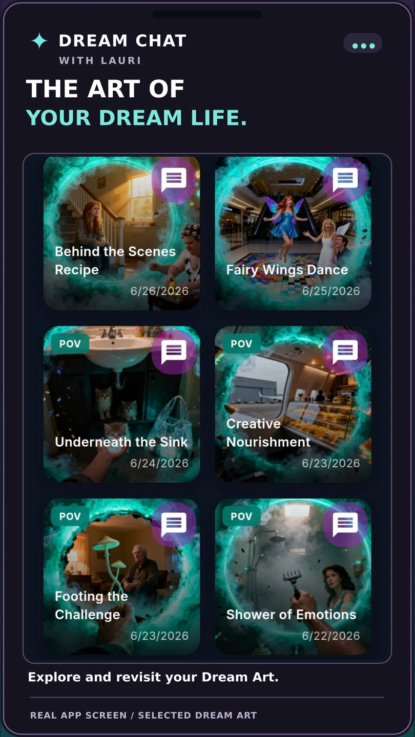 Dream Art Gallery with saved dream images